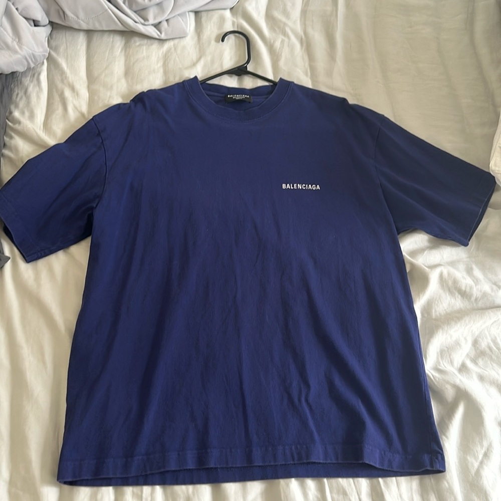 Balenciaga blue t shirt